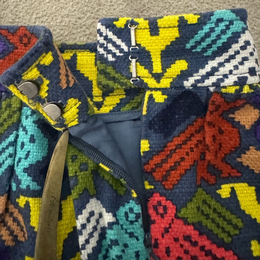 Anthropologie Tibi Cockatoo Kaleidoscope Skirt Aztec Tribal Print Size 4 - Picture 6 of 10